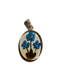 Forget Me Not Oval Pendant