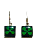 Four Leaf Clover Square Earrings