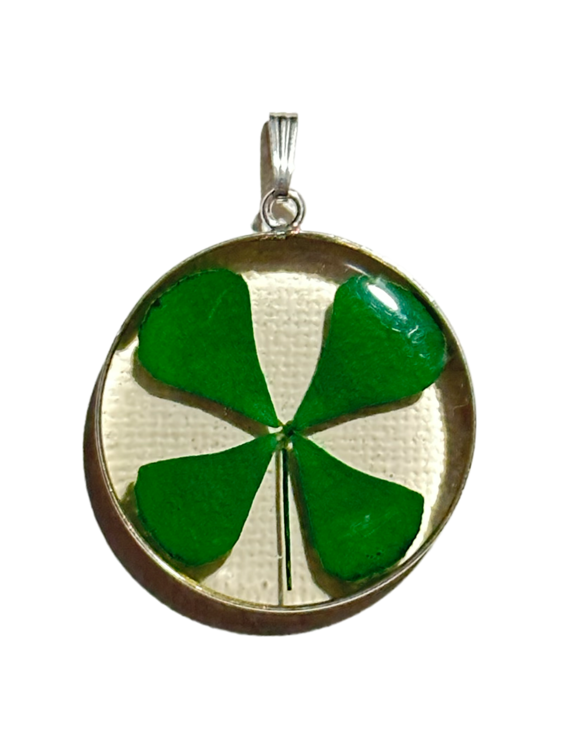 Four Leaf Clover Circle Pendant