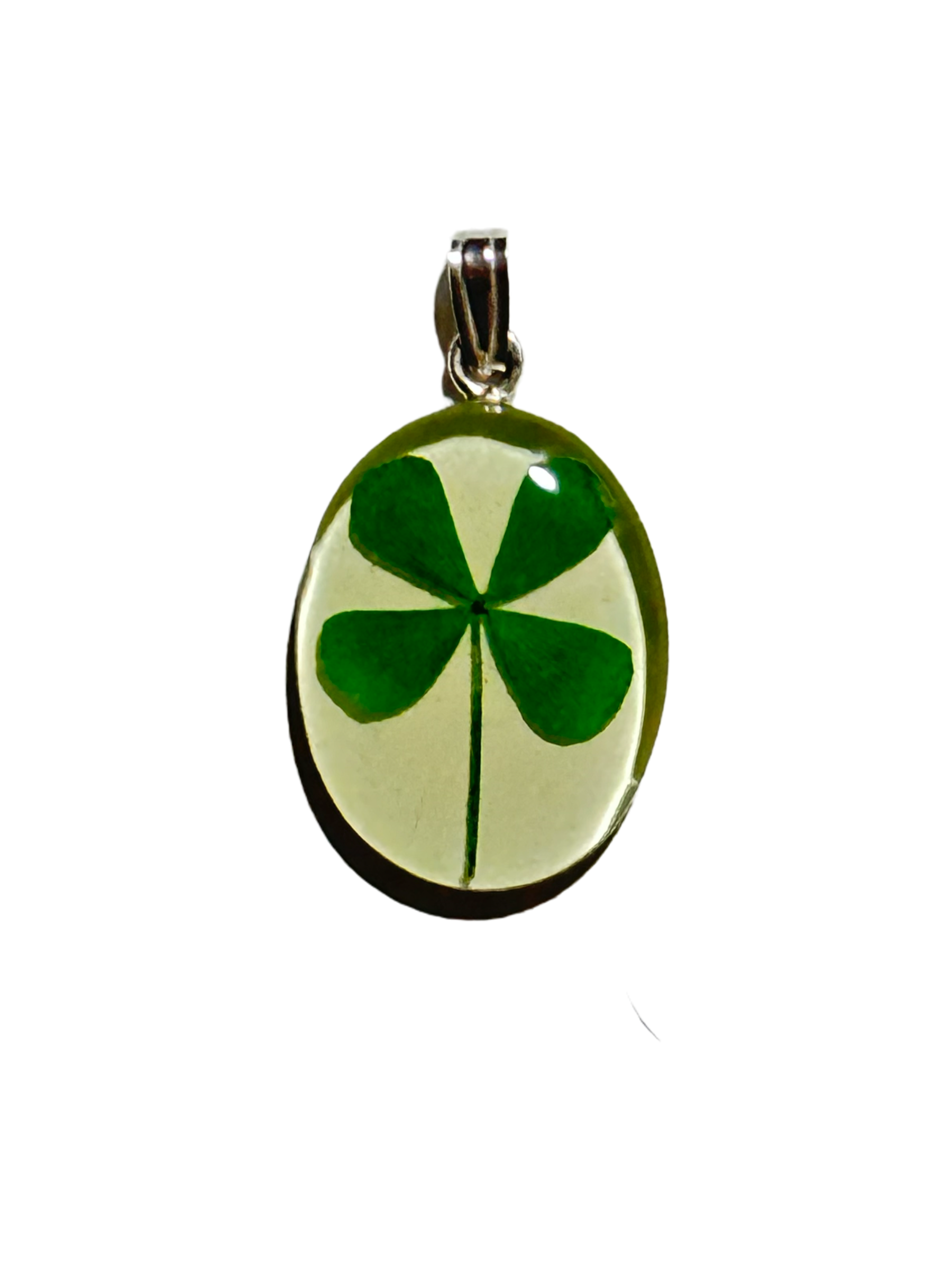 Four Leaf Clover Oval Pendant