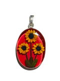 Sunflower Oval Pendant